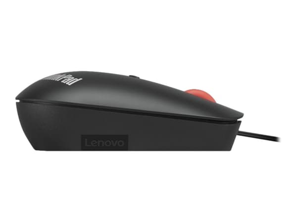 Lenovo ThinkPad Compact - Mus - höger- och vänsterhänta - optisk - 4 knappar - kabelansluten - USB, USB-C - korpsvart - OEM