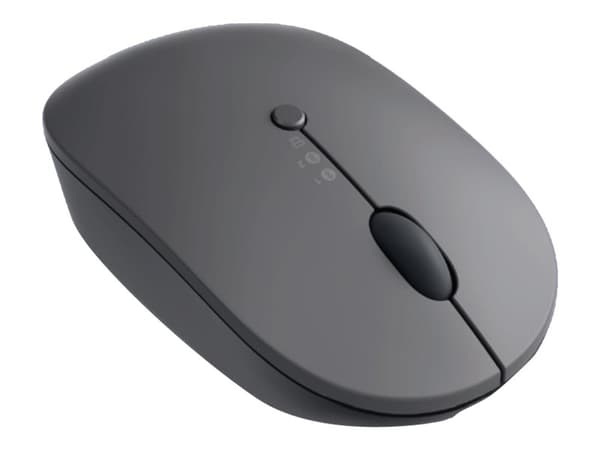 Lenovo Go Wireless Multi Device, Molempikätinen, Optinen, RF Wireless + Bluetooth + USB Type-A, 2400 DPI, Harmaa