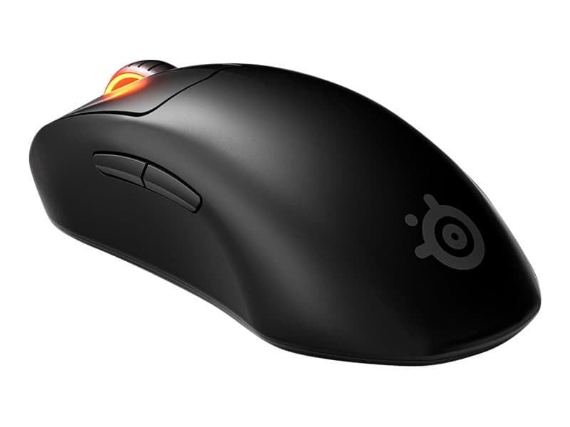 SteelSeries Prime Mini - Mus - ergonomisk - högerhänt - optisk - 5 knappar - trådlös - 2.4 GHz - USB-C trådlös mottagare - mattsvart
