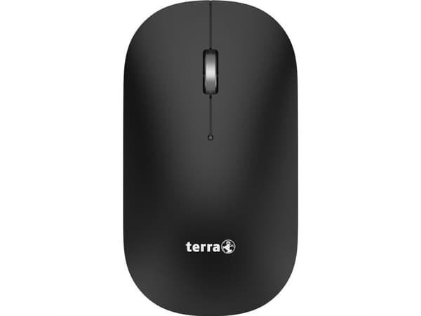 TERRA NBM1000B, Ambidextrous, Optisk, Trådlös RF + Bluetooth, 4000 DPI, Svart Svart