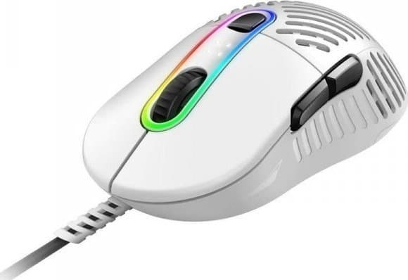 MOUNTAIN MAKALU 67 spillmus - hvit/svart, 19 000 DPI, 67g, RGB-belysning