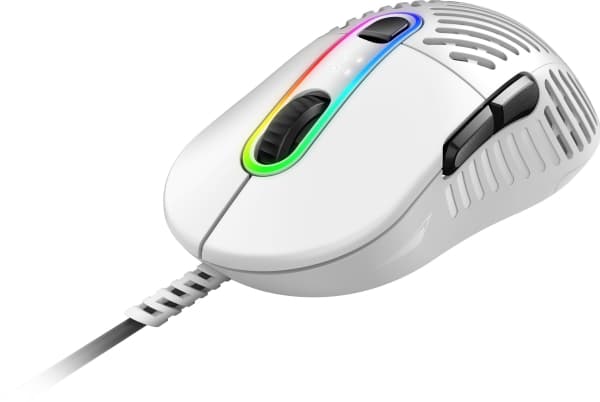 MOUNTAIN MAKALU 67 spillmus - hvit/svart, 19 000 DPI, 67g, RGB-belysning
