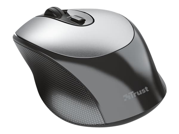 Trust Zaya - Mus - höger- och vänsterhänta - optisk - 4 knappar - trådlös - 2.4 GHz - trådlös USB-mottagare - svart