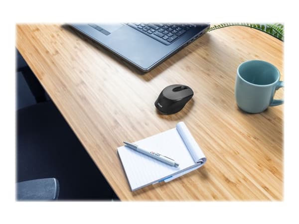 Trust Zaya - Mus - höger- och vänsterhänta - optisk - 4 knappar - trådlös - 2.4 GHz - trådlös USB-mottagare - svart Svart, Grå