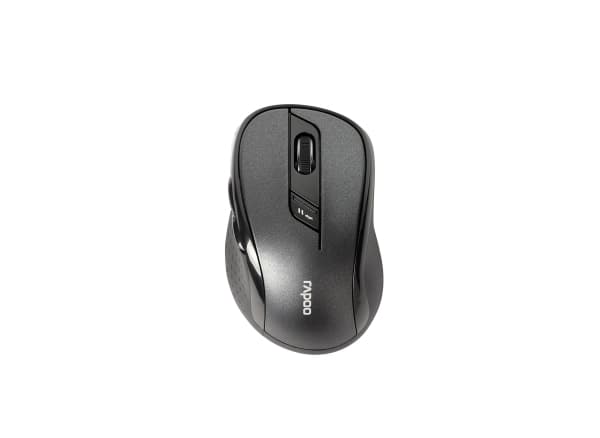 Rapoo M500 Hiljainen, oikeakätinen, optinen, langaton RF + Bluetooth, 1600 dpi, musta