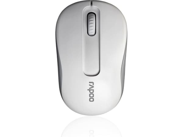 Rapoo M10 PLUS - Mus - optisk - 3 knapper - trådløs - 2.4 GHz - hvit