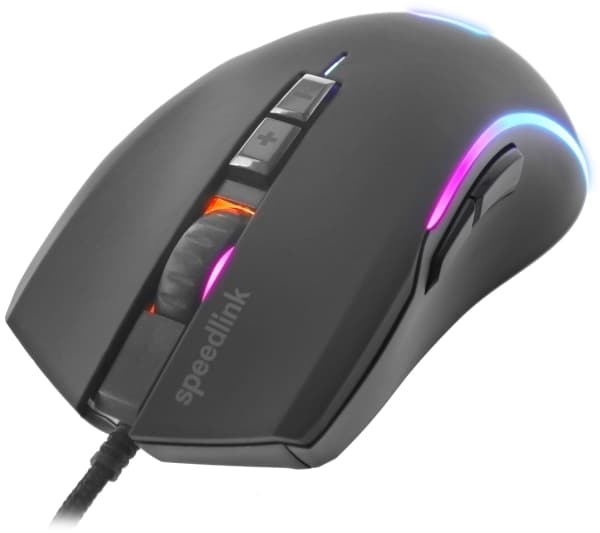 SPEEDLINK ZAVOS - Mus - höger- och vänsterhänta - optisk - 7 knappar - kabelansluten - USB - svart