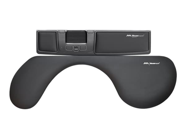 Mousetrapper Advance 2.0+ - Sentral pekeenhet - ergonomisk - 6 knapper - kablet - USB - svart med hvite aksenter - med Mousetrapper Armrest TB214