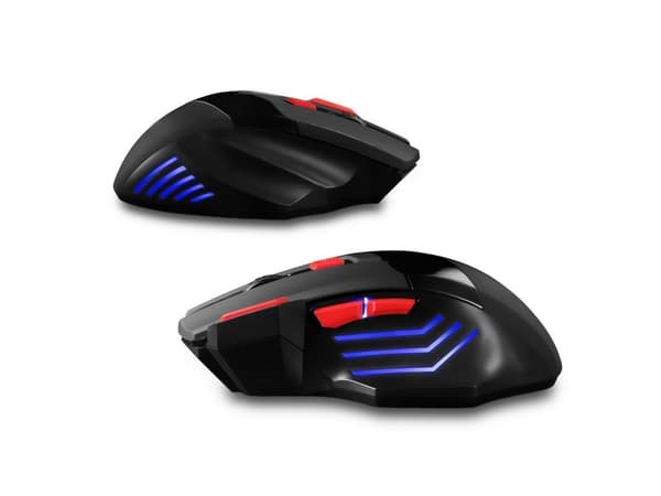 Media-Tech COBRA PRO GORN RF MT1121 - Mus - ergonomisk - høyrehendt - optisk - 6 knapper - trådløs - 2.4 GHz - USB trådløs mottaker