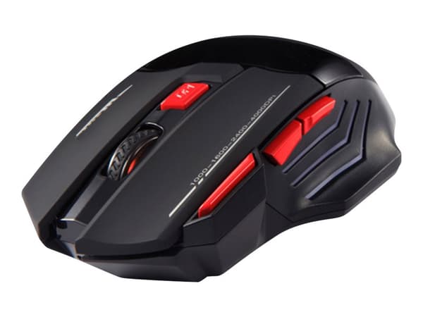 Media-Tech COBRA PRO GORN RF MT1121 - Mus - ergonomisk - høyrehendt - optisk - 6 knapper - trådløs - 2.4 GHz - USB trådløs mottaker