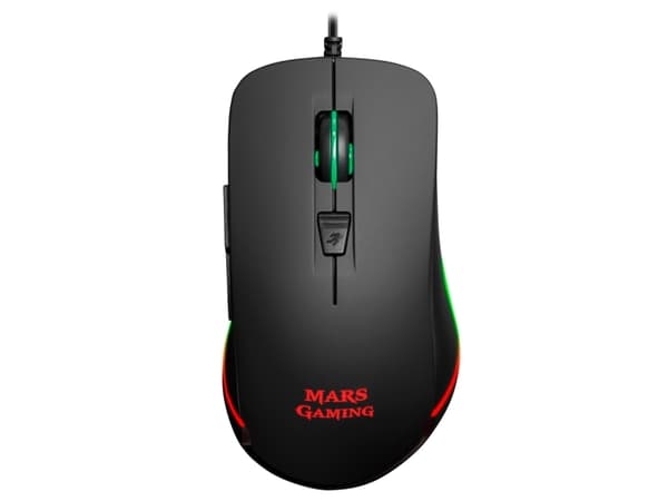 Mars Gaming MM118, högerhand, Optisk, USB Type-A, 9800 DPI, Svart Svart