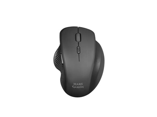 Mars Gaming MMWERGO, högerhand, Mekanisk, RF Trådlös, 3200 DPI, Svart