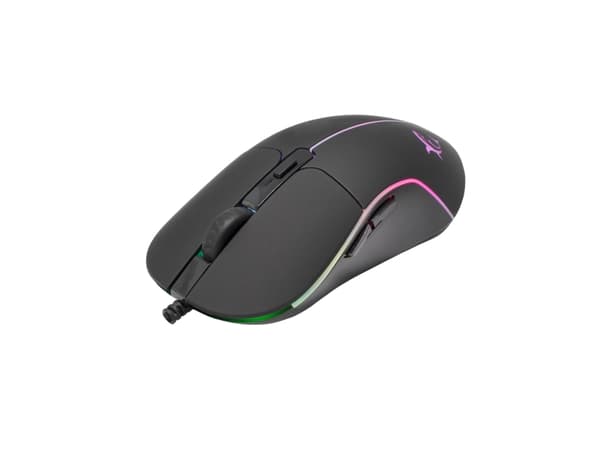 White Shark WARLOCK, Ambidextrous, Optisk, USB Type-A, 6400 DPI, Svart
