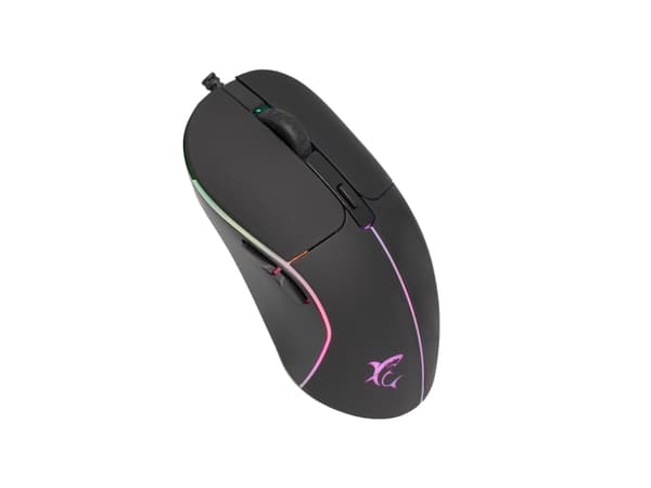 White Shark WARLOCK, Ambidextrous, Optisk, USB Type-A, 6400 DPI, Svart