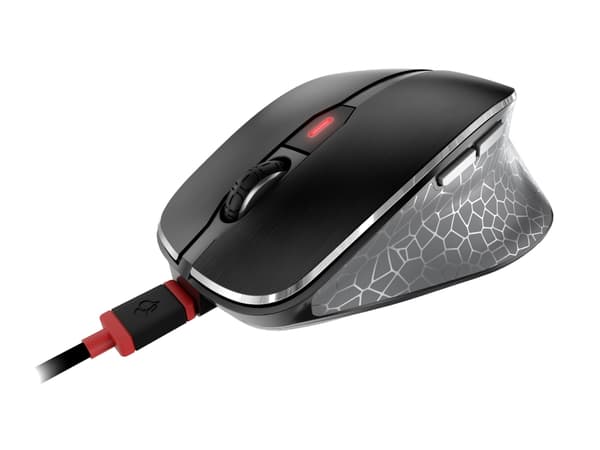 CHERRY MW 8C ERGO - Mus - ergonominen - optinen - 6 knapper - trådløs - 2.4 GHz, Bluetooth 4.0 - trådløs modtager (USB) - lajittelu