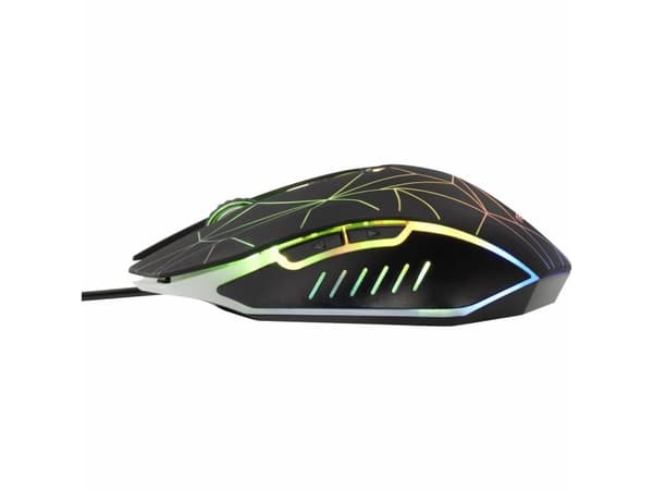 Renkforce RF-GM-120 Gaming-mus USB Optisk Sort 6 Knapper 3600 dpi Belyst Belyst