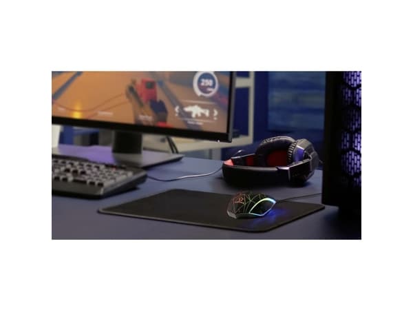 Renkforce RF-GM-120 Gaming-mus USB Optisk Sort 6 Knapper 3600 dpi Belyst Belyst
