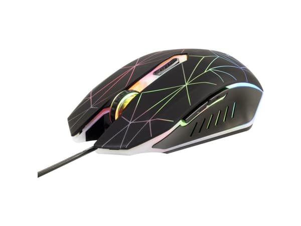 Renkforce RF-GM-120 Gaming-mus USB Optisk Sort 6 Knapper 3600 dpi Belyst Belyst