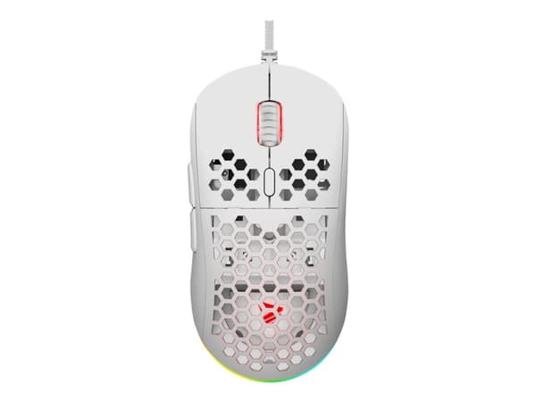 SAVIO HEX-R - Mus - kabelansluten - USB - vit - hängande låda