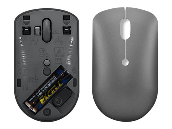 Lenovo 540 Wireless Compact - Mus - kompakt - optisk - 4 knappar - trådlös - 2.4 GHz - USB-C trådlös mottagare - åskmolnsgrå - CRU