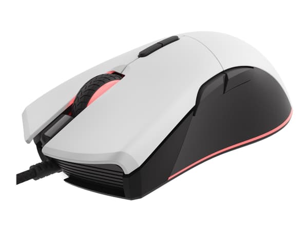 Genesis Krypton 290 - Mus - ergonomisk - optisk - 7 knappar - kabelansluten - USB 2.0 - vit