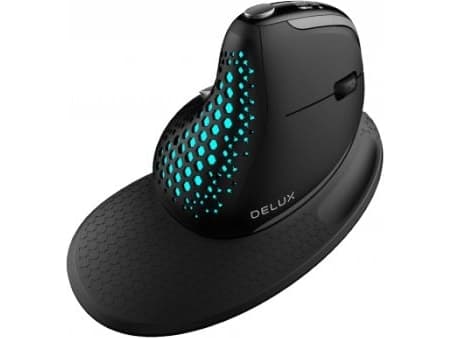 Delux M618XSD BT+2.4G RGB trådløs vertikal mus