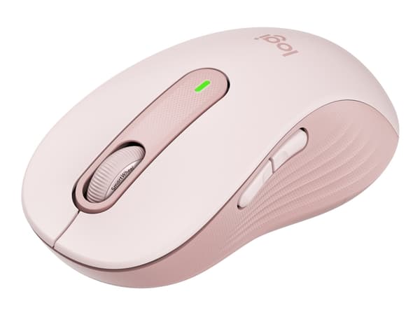 Logitech Signature M650 L - Mus - stor størrelse - optisk - 5 knapper - trådløs - 2.4 GHz, Bluetooth - Logitech Logi Bolt USB-mottaker - rosa
