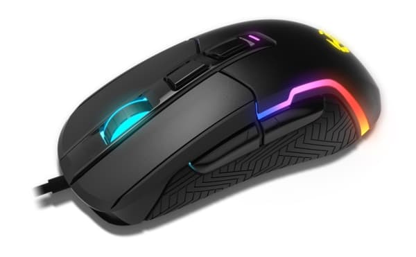 Krom kick - Mus - ergonomisk - RGB - högerhänt - optisk - 7 knappar - kabelansluten - USB