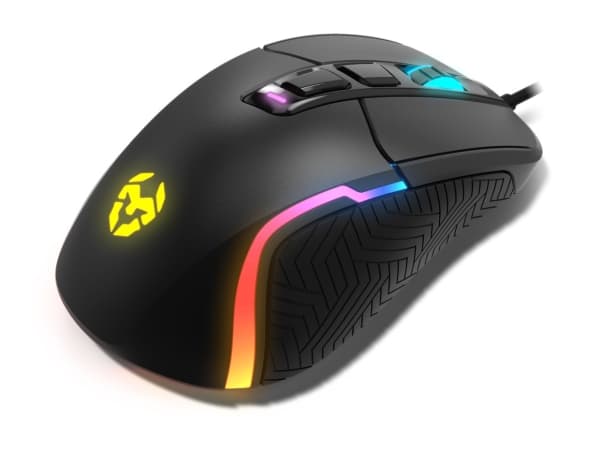Krom kick - Mus - ergonomisk - RGB - högerhänt - optisk - 7 knappar - kabelansluten - USB