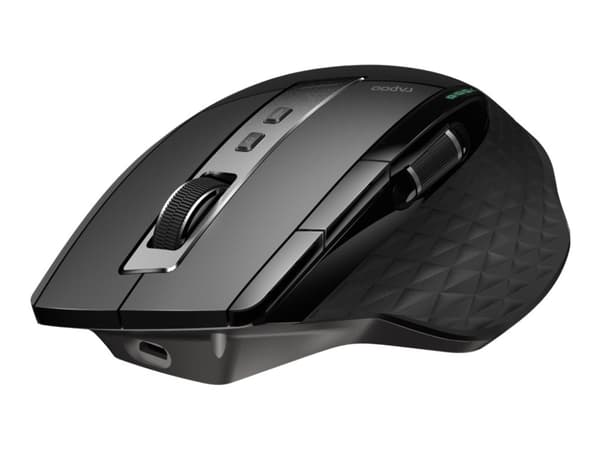 Rapoo MT750S - Mus - högerhänt - optisk - trådlös - 2.4 GHz, Bluetooth 4.0, Bluetooth 3.0
