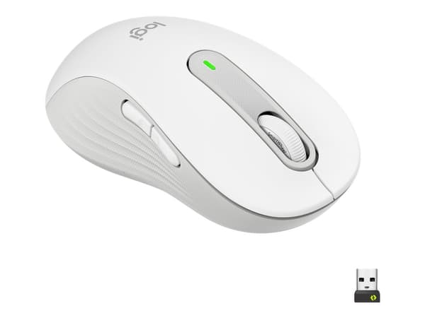 Logitech Signature M650 L - Mus - stor størrelse - optisk - 5 knapper - trådløs - 2.4 GHz, Bluetooth - Logitech Logi Bolt USB-mottaker - elfenbenshvi