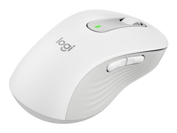 Logitech Signature M650 - Mus - optisk - 5 knapper - trådløs - 2.4 GHz, Bluetooth - Logitech Logi Bolt USB-mottaker - elfenbenshvit
