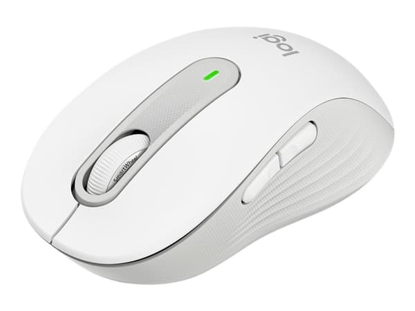Logitech Signature M650 - Mus - optisk - 5 knapper - trådløs - 2.4 GHz, Bluetooth - Logitech Logi Bolt USB-mottaker - elfenbenshvit