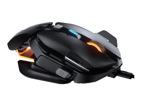 Cougar DualBlader - Mus - ergonomisk - optisk - 12 knappar - kabelansluten - USB Svart