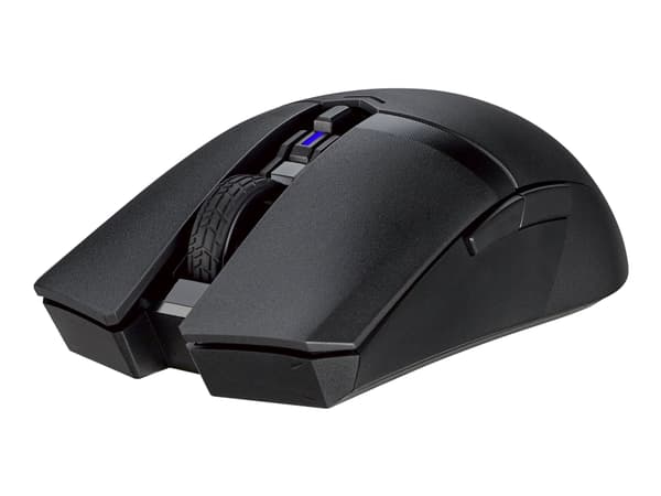 ASUS TUF Gaming M4 - Mus - höger- och vänsterhänta - 6 knappar - trådlös - 2.4 GHz, Bluetooth 5.1 - trådlös USB-mottagare - svart Svart