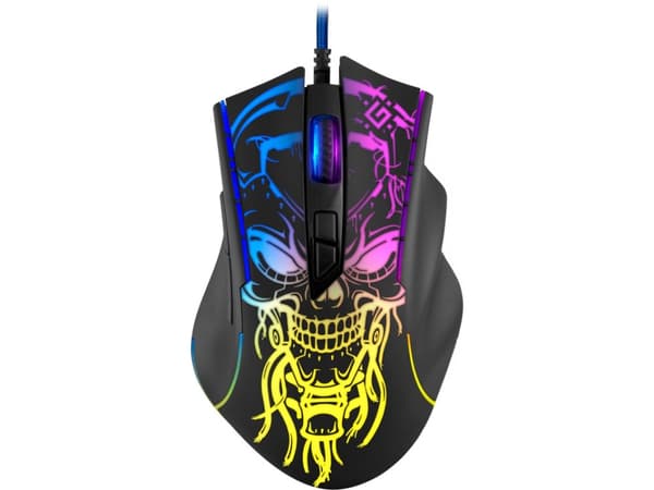 Defender BULLETSTORM GM-928, högerhand, Optisk, USB Type-A, 7200 DPI, Svart Svart