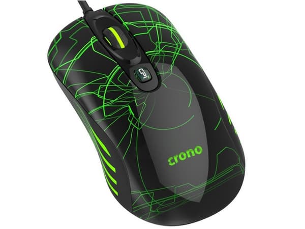 Crono OP-636G USB Type-A lasermus 3200 DPI Sort