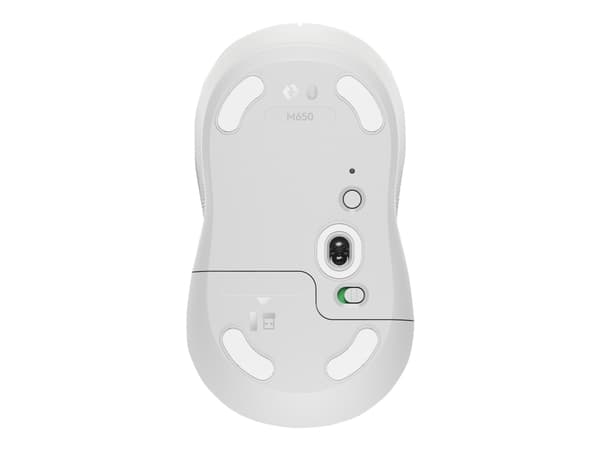 Logitech Signature M650 for Business - Mus - trådløs - 2.4 GHz, Bluetooth - Logitech Logi Bolt USB-mottaker - elfenbenshvit