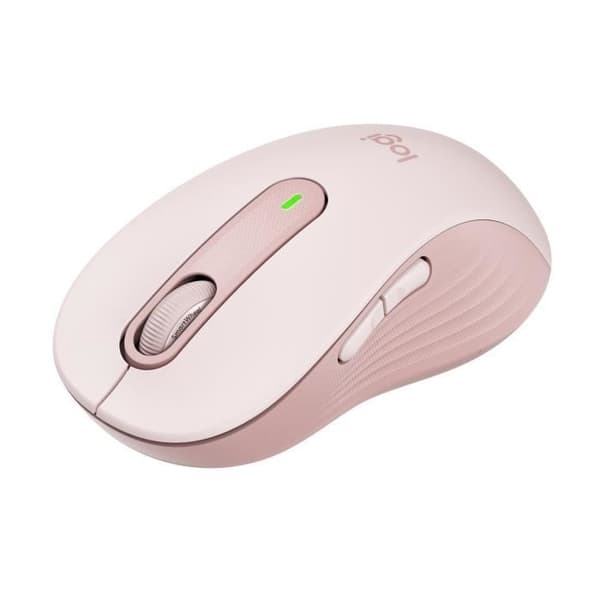 Logitech Signature M650 L trådlös mus - Tyst stor storlek, Bluetooth, programmerbara knappar - rosa Vaaleanpunainen