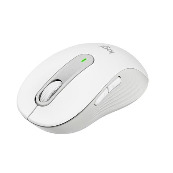 Logitech Signature M650 trådlös mus - Tyst, Bluetooth, programmerbara knappar - Vit Valkoinen