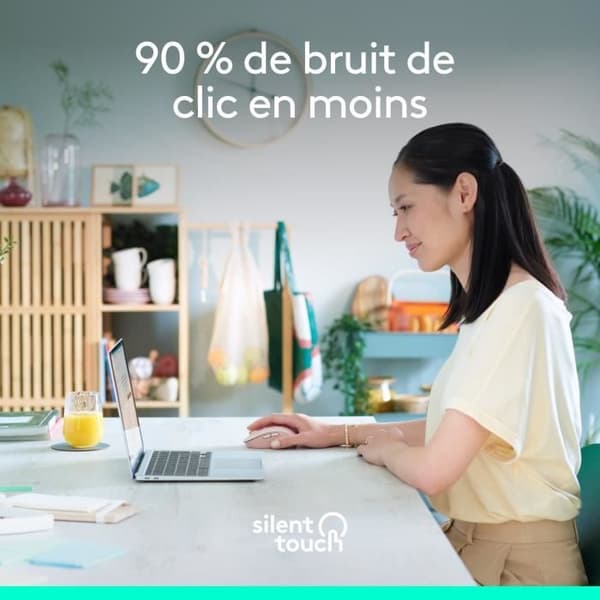 Logitech Signature M650 trådlös mus - Tyst, Bluetooth, programmerbara knappar - Rosa