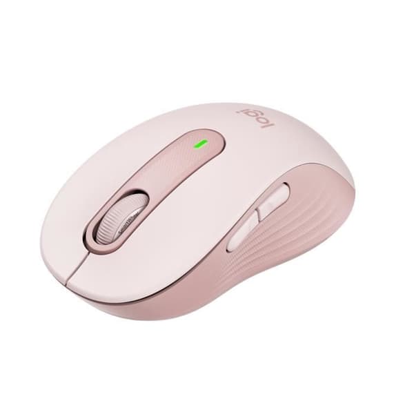 Logitech Signature M650 trådlös mus - Tyst, Bluetooth, programmerbara knappar - Rosa Rosa