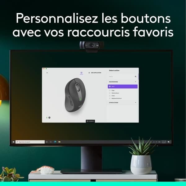 Logitech Signature M650 trådlös mus - Tyst, Bluetooth, programmerbara knappar - Grafit
