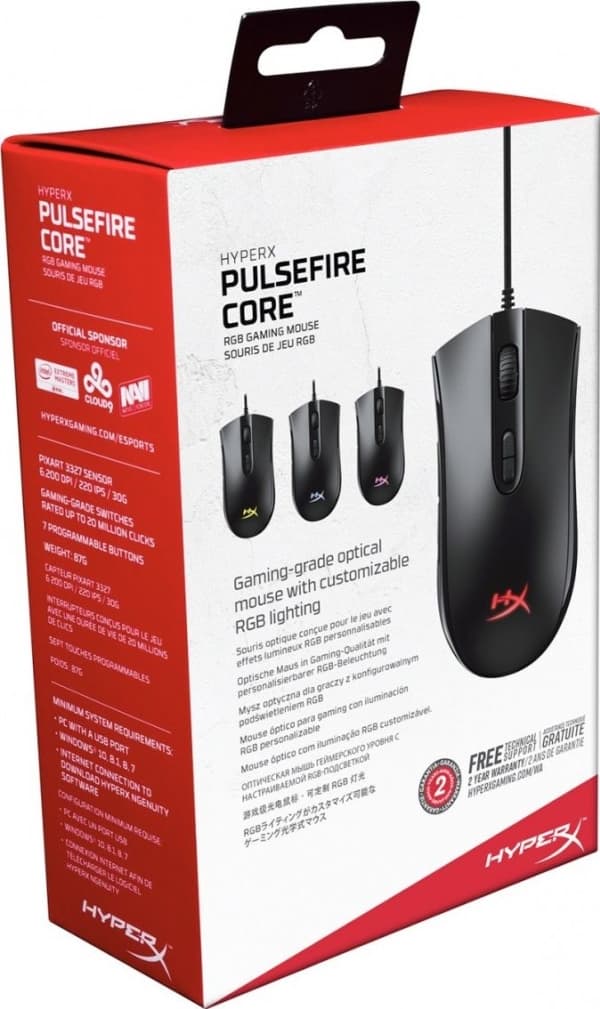 HyperX Pulsefire CORE BLACK HyperX-MC0 (4P4F8AA)