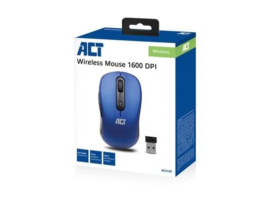 ACT WIRELESS MOUSE1000/1600DPI BLU