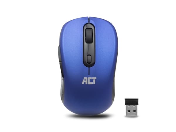 ACT WIRELESS MOUSE1000/1600DPI BLU Blå
