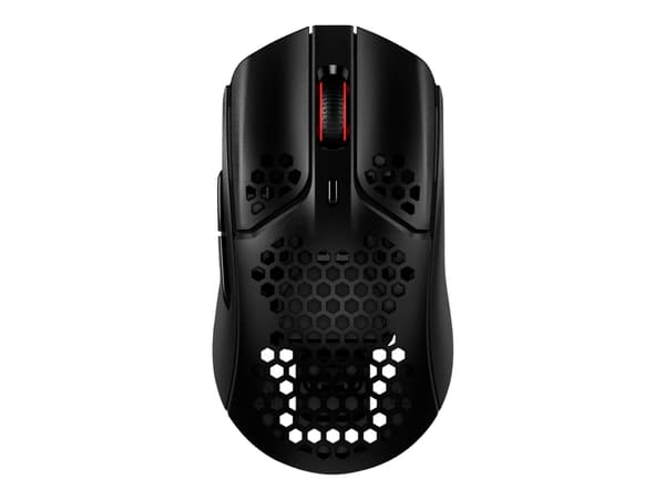 HyperX Pulsefire Haste - Mus - optisk - 6 knapper - trådløs - 2.4 GHz - USB trådløs mottaker - svart - for Victus by HP Laptop 16; Laptop 14, 15, 17;