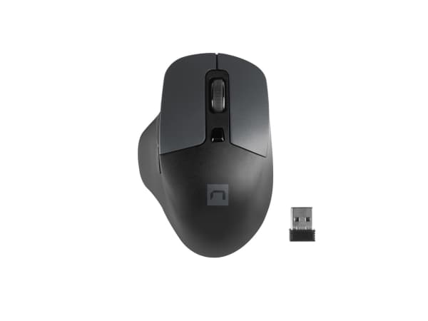 NATEC BlackBird 2, Ambidextrous, IR LED, RF Trådlös, 1600 DPI, Svart Svart