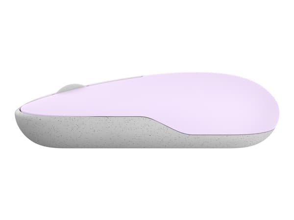 ASUS MD100 - Mus - høyre- og venstrehåndet - optisk - trådløs - 2.4 GHz, Bluetooth 5.0 LE - USB trådløs mottaker - lilladis
