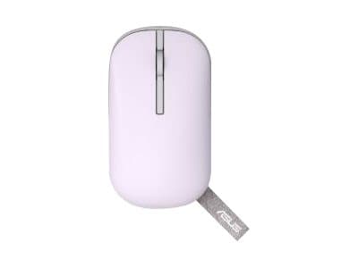 ASUS MD100 - Mus - høyre- og venstrehåndet - optisk - trådløs - 2.4 GHz, Bluetooth 5.0 LE - USB trådløs mottaker - lilladis